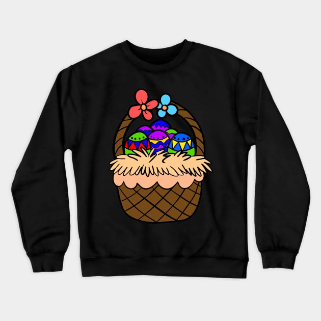 Brown Easter basket Crewneck Sweatshirt by Dominic Becker